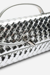 Petal Envelope Style Woven Clutch Bag