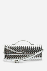 Petal Envelope Style Woven Clutch Bag