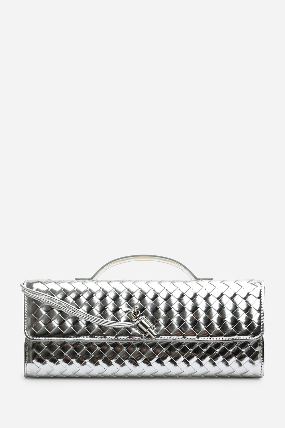 Petal Envelope Style Woven Clutch Bag
