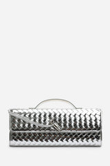 Petal Envelope Style Woven Clutch Bag