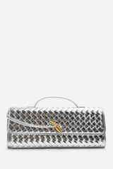 Petal Envelope Style Woven Clutch Bag