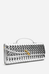 Petal Envelope Style Woven Clutch Bag