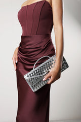 Petal Envelope Style Woven Clutch Bag