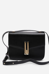 Delrio Gold Clasp Cross Body Tofu Bag In Black