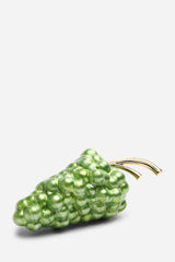 Jazz Green Grape Resin Clutch with Gold-Tone Accents