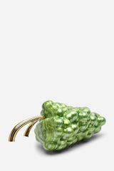 Jazz Green Grape Resin Clutch with Gold-Tone Accents