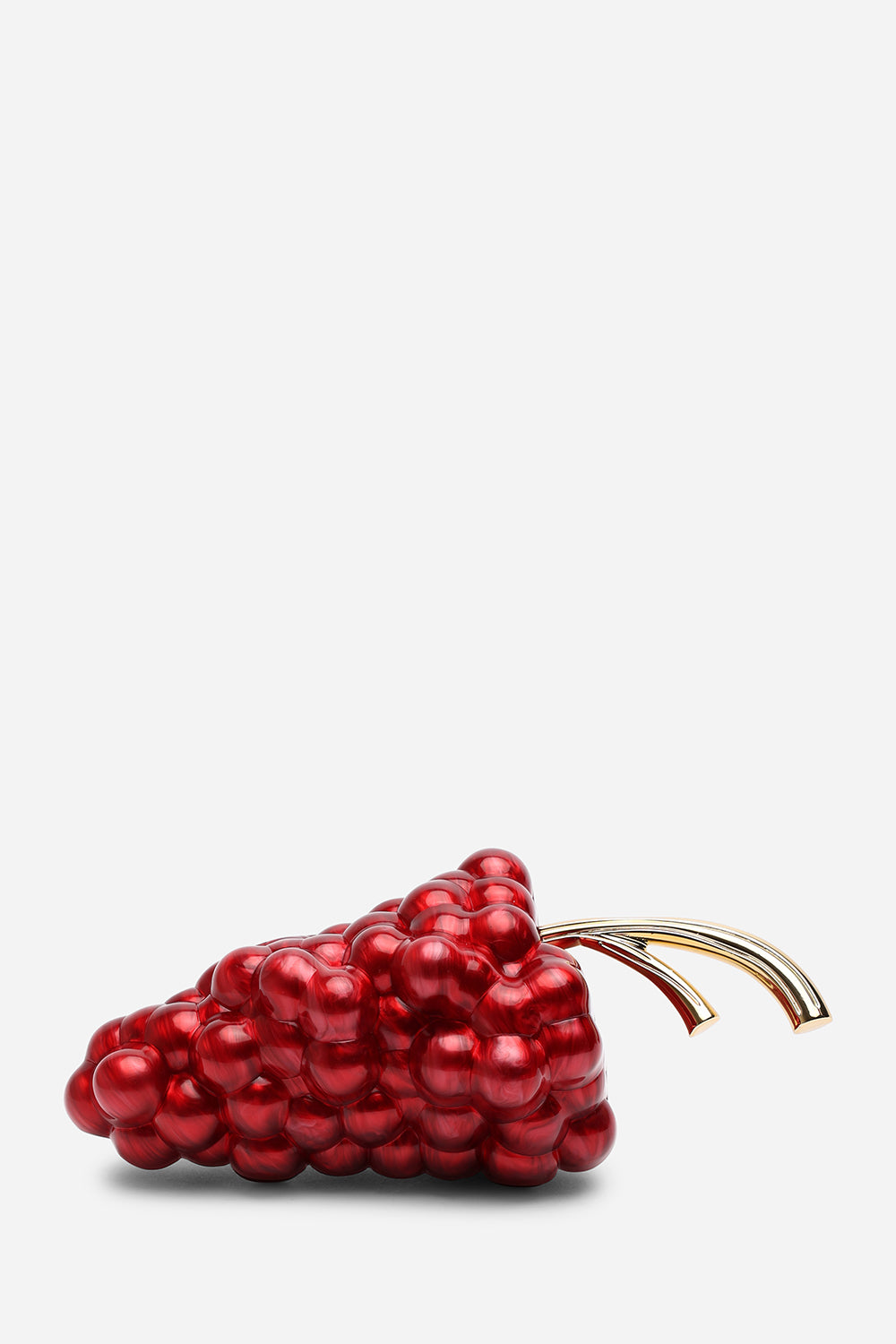 Jazz Maroon Grape Resin Clutch with Gold-Tone Accents