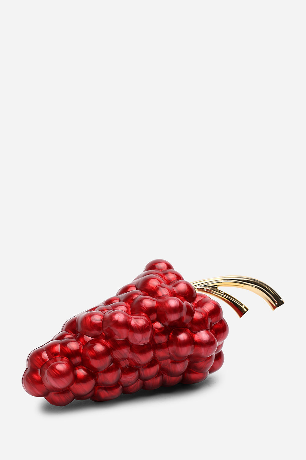 Jazz Maroon Grape Resin Clutch with Gold-Tone Accents