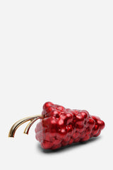 Jazz Maroon Grape Resin Clutch with Gold-Tone Accents