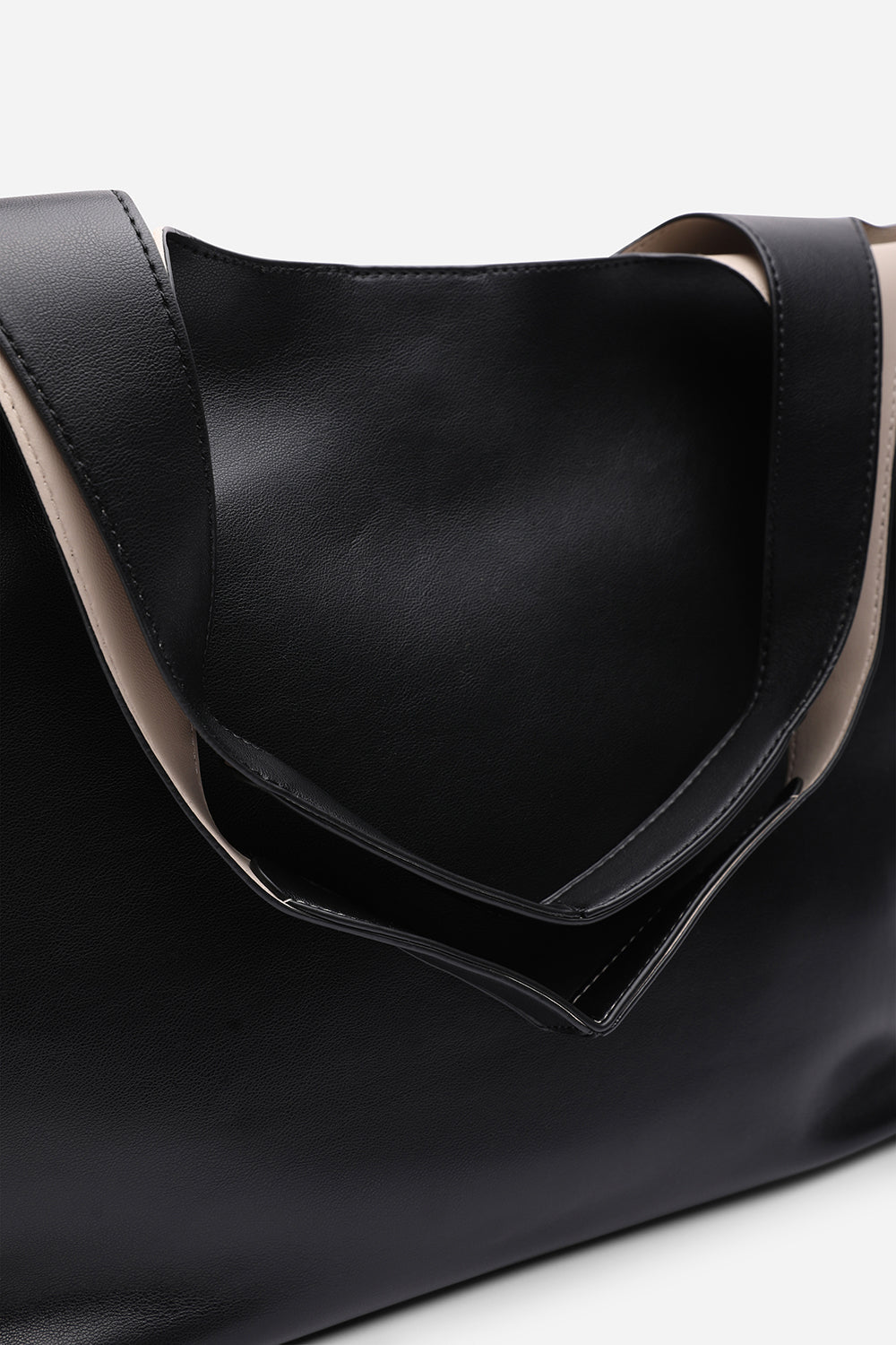 Citron Black Shoulder Tote Bag