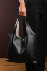 Citron Black Shoulder Tote Bag