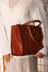 Quarry Dark Brown Tote bag With Top Grab Handles