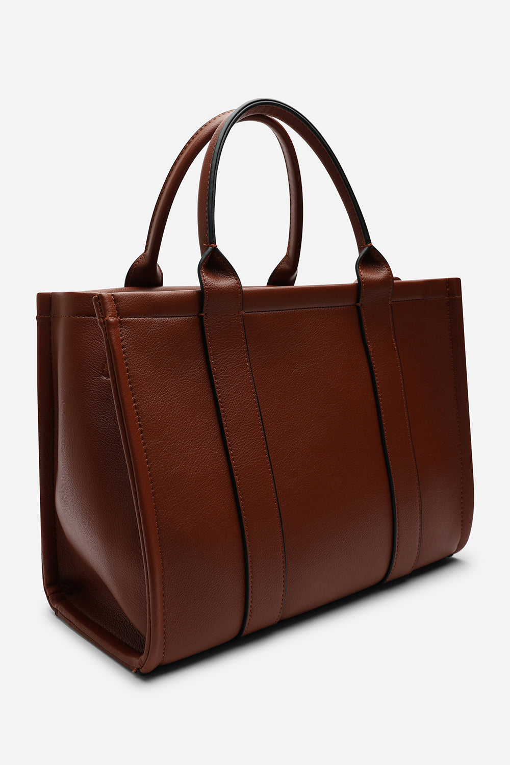 Quarry Dark Brown Tote bag With Top Grab Handles
