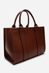 Quarry Dark Brown Tote bag With Top Grab Handles