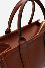 Quarry Dark Brown Tote bag With Top Grab Handles