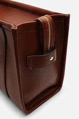 Quarry Dark Brown Tote bag With Top Grab Handles
