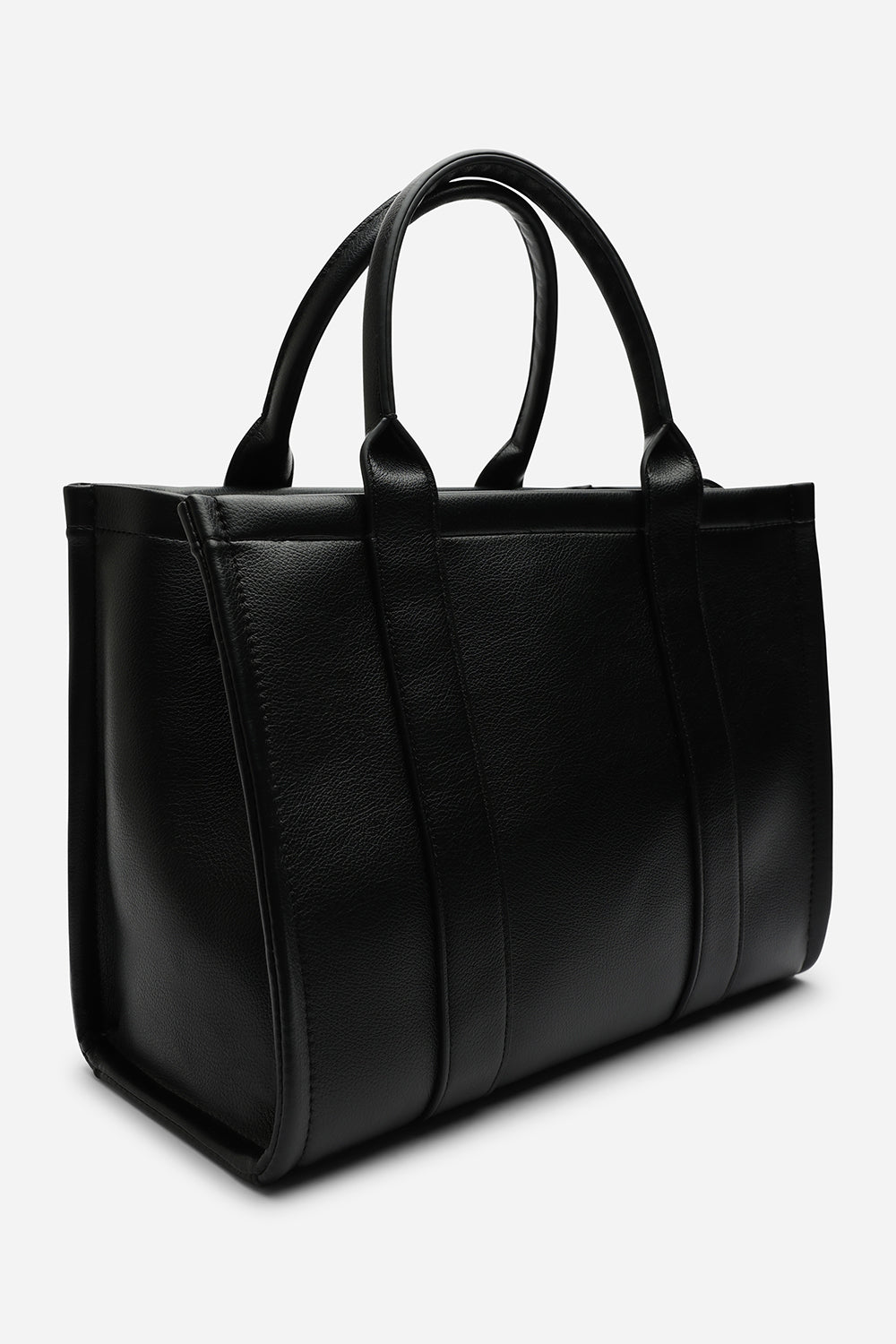 Quarry Black Tote bag With Top Grab Handles
