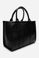 Quarry Black Tote bag With Top Grab Handles
