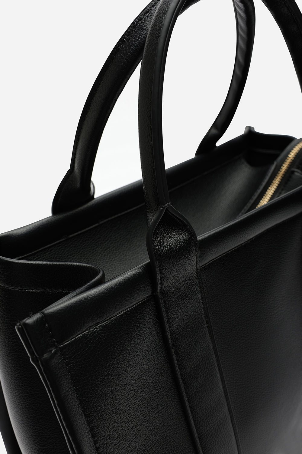 Quarry Black Tote bag With Top Grab Handles
