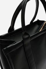 Quarry Black Tote bag With Top Grab Handles