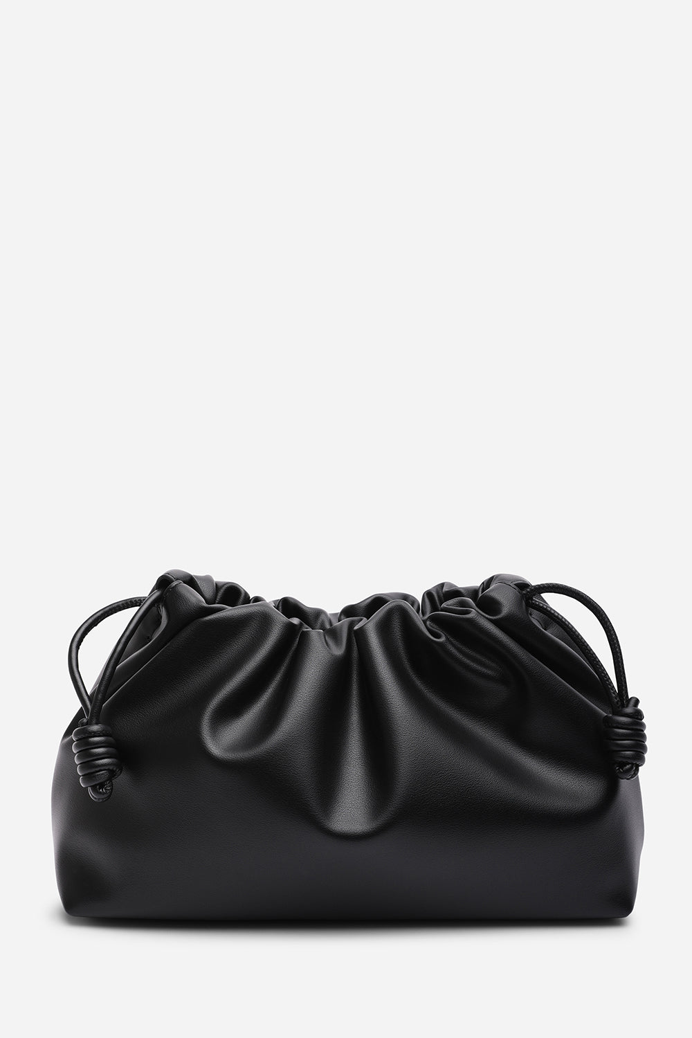 Auric Drawstring Shoulder Bag In Black