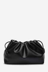 Auric Drawstring Shoulder Bag In Black