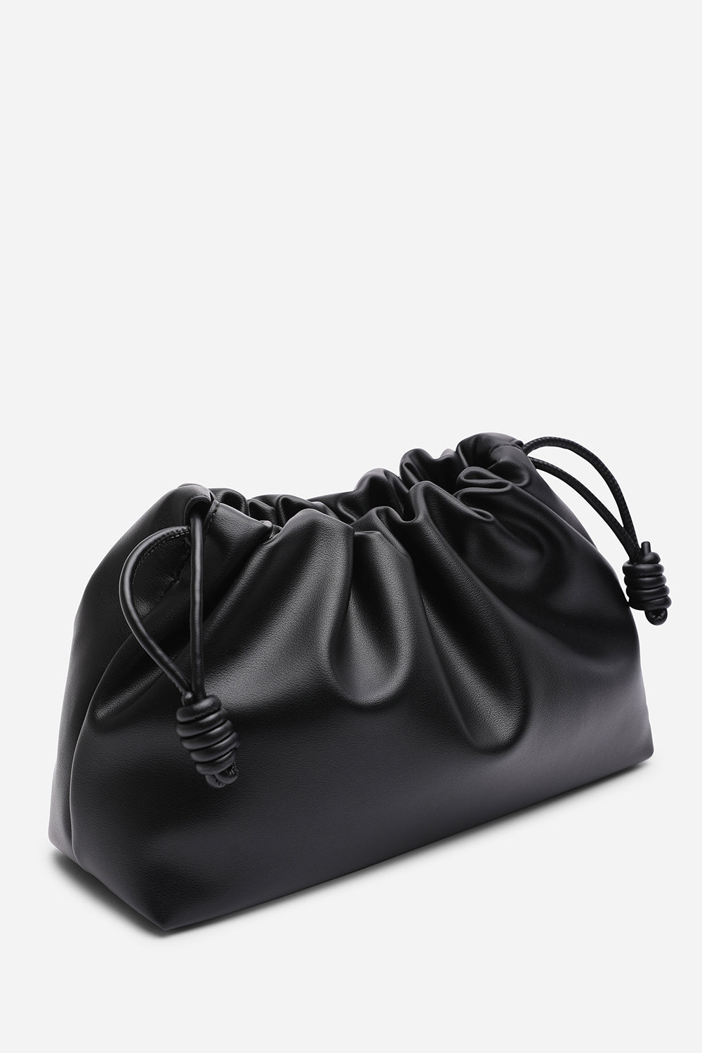 Auric Drawstring Shoulder Bag In Black