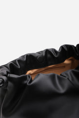 Auric Drawstring Shoulder Bag In Black