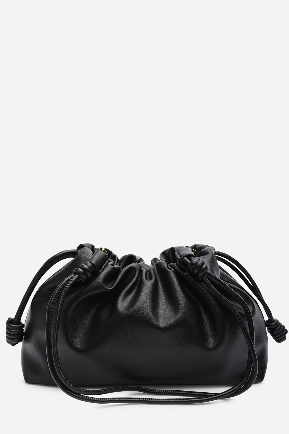 Auric Drawstring Shoulder Bag In Black