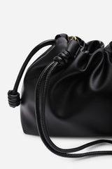 Auric Drawstring Shoulder Bag In Black