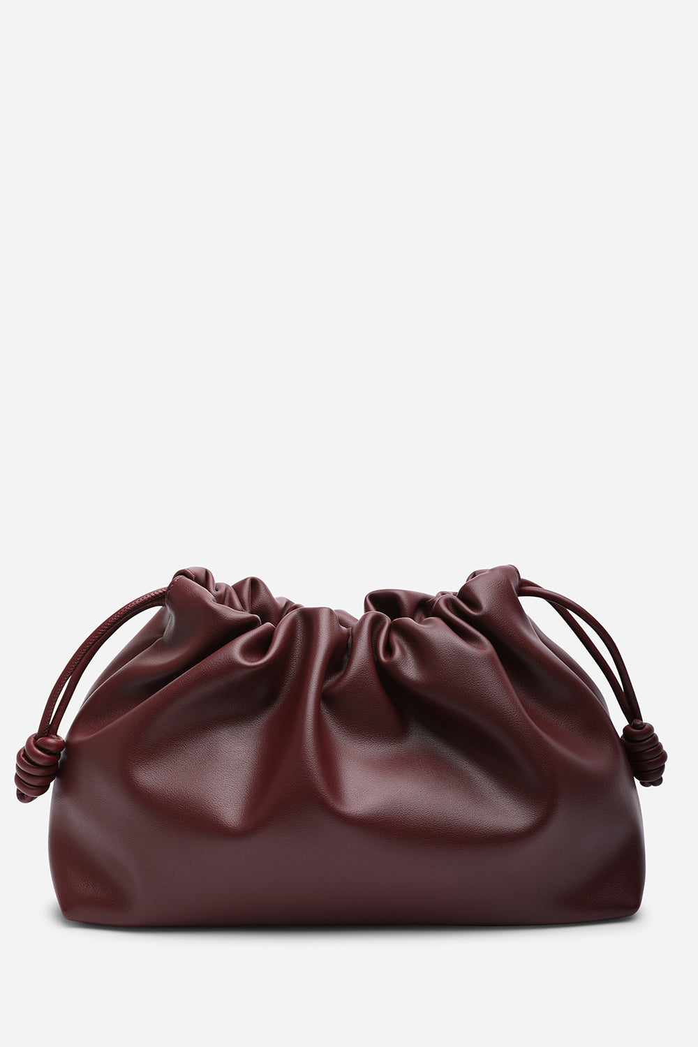Auric Drawstring Shoulder Bag In Maroon