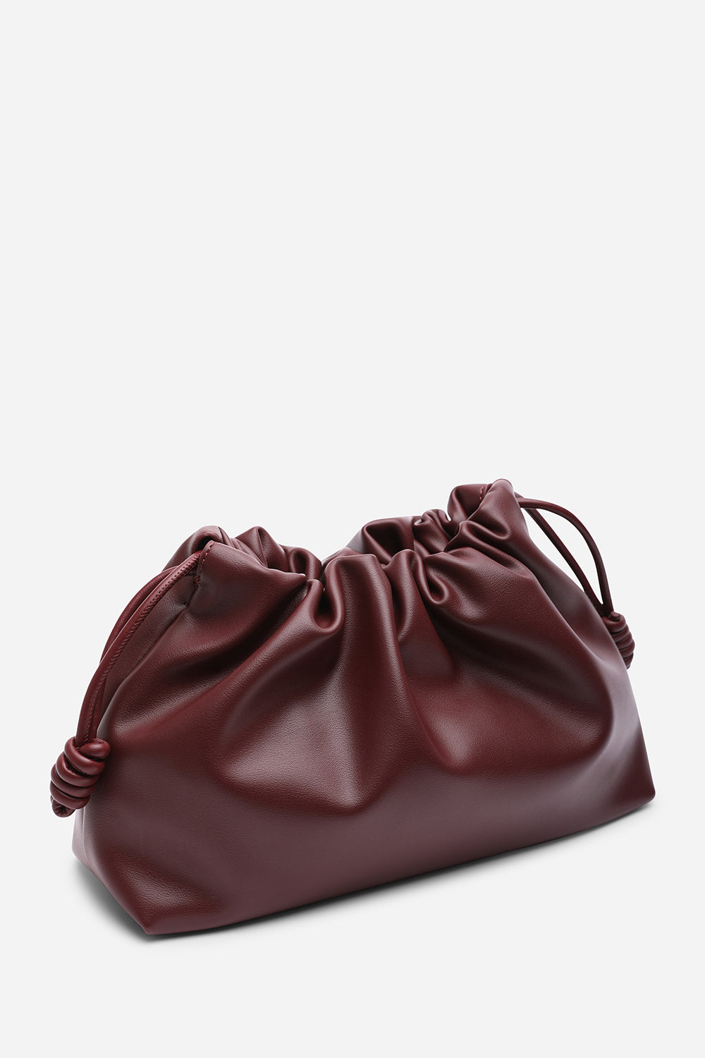 Auric Drawstring Shoulder Bag In Maroon