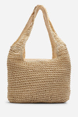 Islet Slouchy Cream Raffia Shoulder Bag