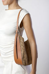 Harmoni Woven Natural Fibre Shoulder Bag