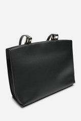 Mariella Faux Leather Tote Bag in Black