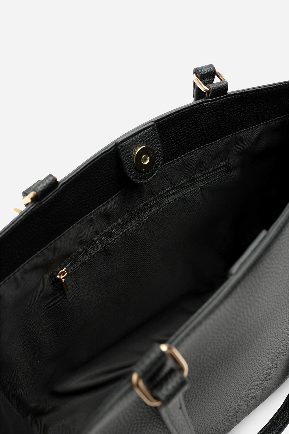 Mariella Faux Leather Tote Bag in Black