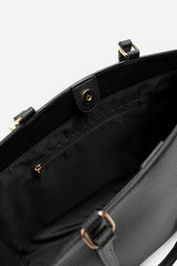 Mariella Faux Leather Tote Bag in Black