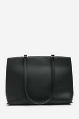Mariella Faux Leather Tote Bag in Black