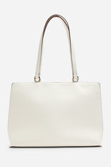 Mariella Faux Leather Tote Bag in Cream