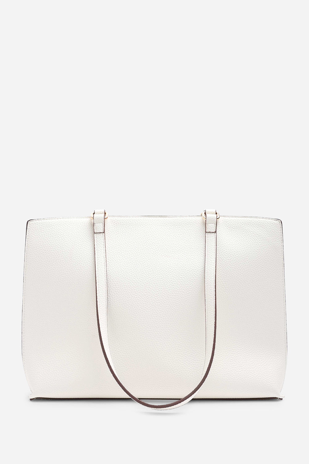 Mariella Faux Leather Tote Bag in Cream