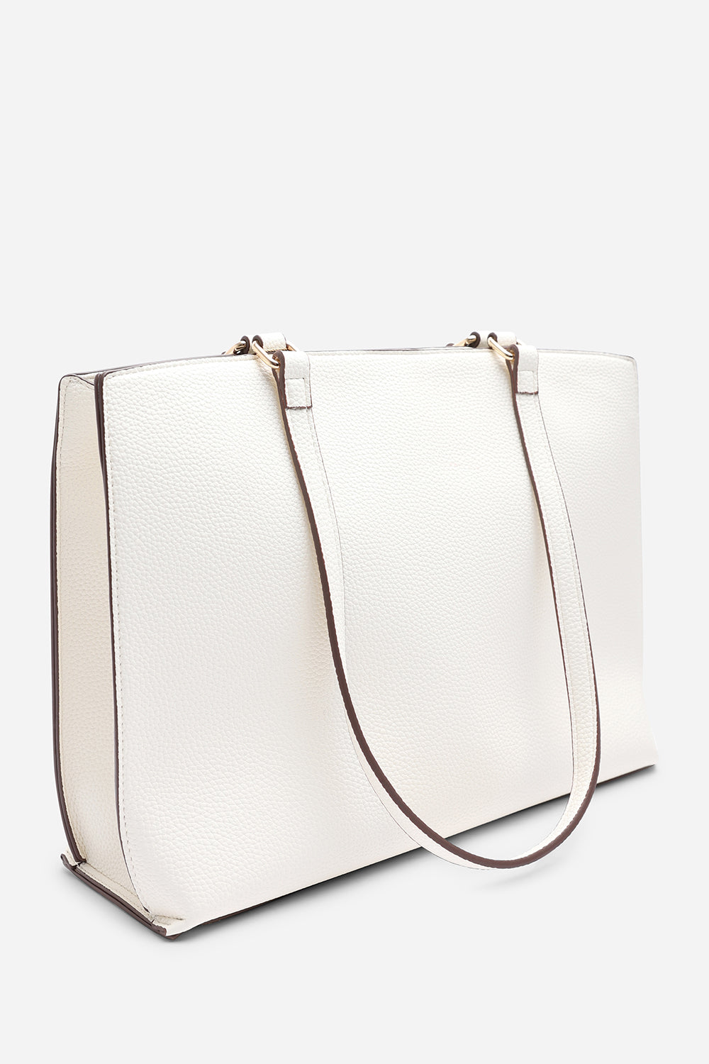 Mariella Faux Leather Tote Bag in Cream