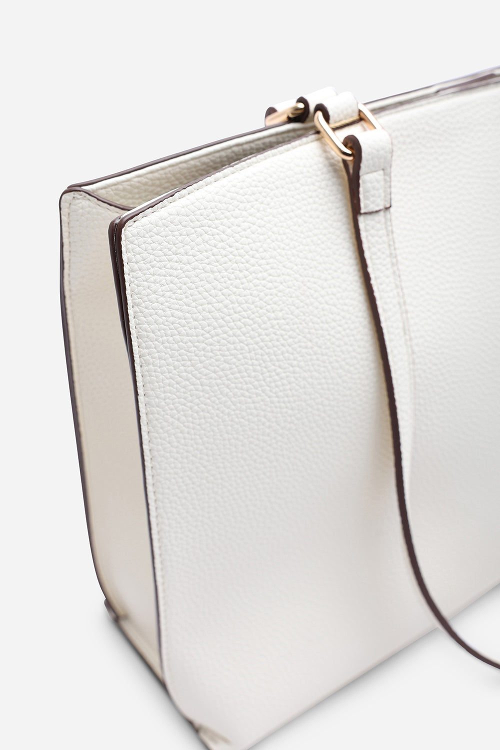 Mariella Faux Leather Tote Bag in Cream