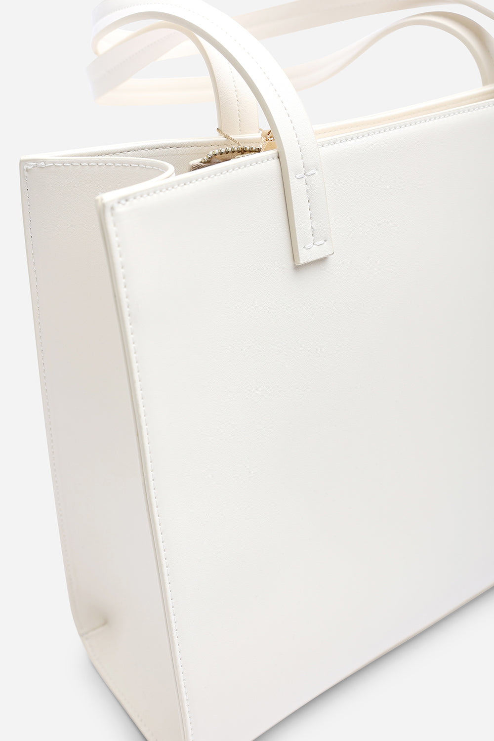 Bailee Double Handle Tote Bag with Central Fastening