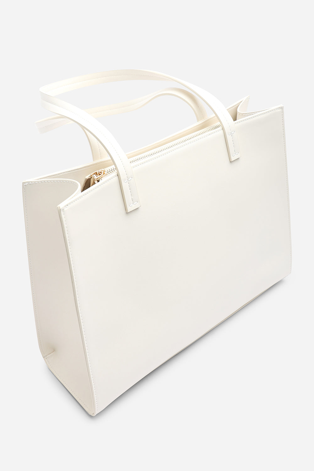 Bailee Double Handle Tote Bag with Central Fastening