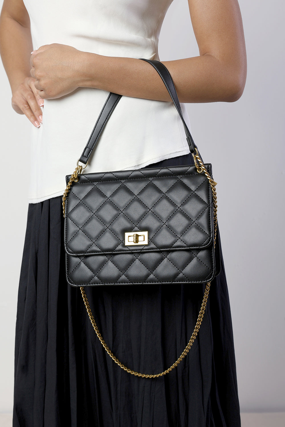 Arisbeth Quilted Cross Body Shoulder Bag