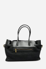 Lyanna Buckled Tote Bag with Side Zip