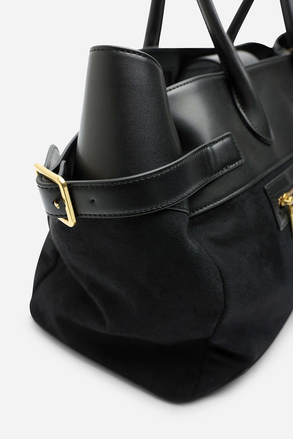 Lyanna Buckled Tote Bag with Side Zip