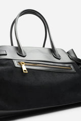 Lyanna Buckled Tote Bag with Side Zip
