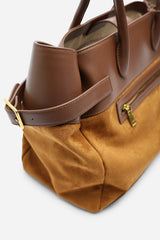 Lyanna Buckled Tote Bag with Side Zip
