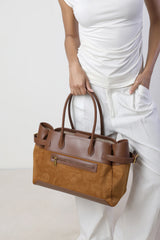 Lyanna Buckled Tote Bag with Side Zip